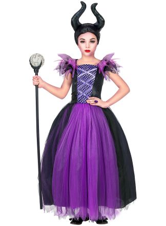 Halloween meisjes kostuum Malefica 2dlg.