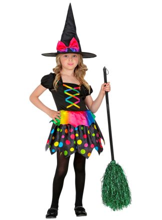 Heksen outfit "Colours" 2dlg.