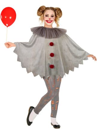 Horror Clown "IT" poncho child size