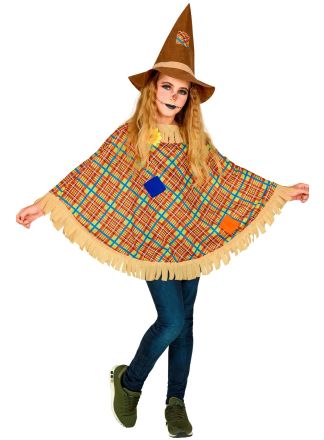 Scarecrow poncho met hoed (child size)