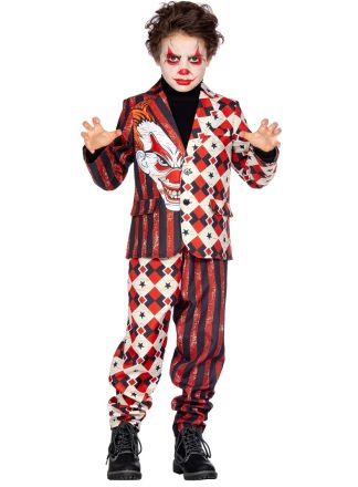 Kinder Halloween clown kostuum 2dlg.