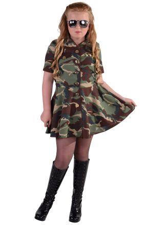 Meisje Army girl jurkje 1dlg.