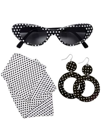 Jaren 50 verkleed set 4dlg.