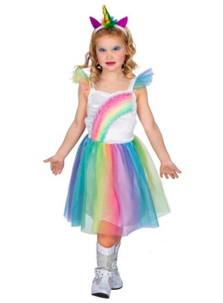 Regenboog Eenhoorn jurkje 2dlg.