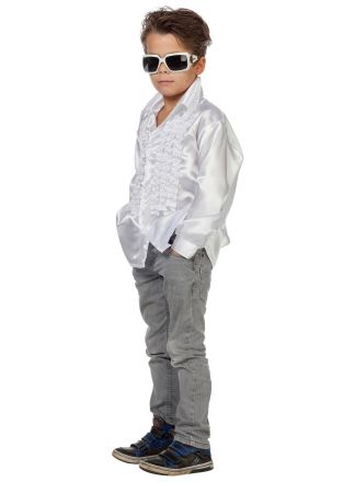 Ruches blouse kind wit