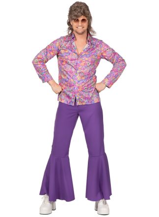 Hippie hemd paars 1dlg.