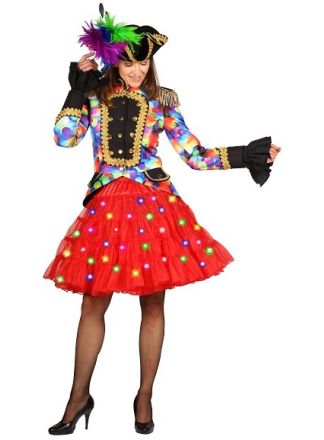 Petticoat rood met multi led licht