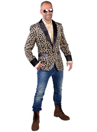 Fout colbert luipaard print