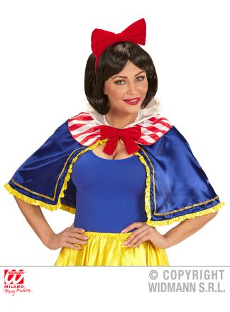 Sneeuwwitje cape met strik diadeem