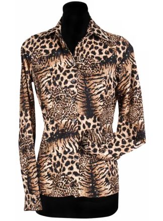 Dames blouse Tigerking bruin