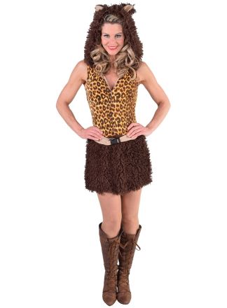 Kitty tijgerjurkje bruin 2dlg.