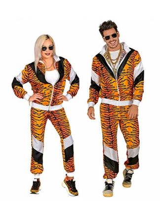 Foute Party Trainingspak tijger print 2dlg. (Actieprijs!)