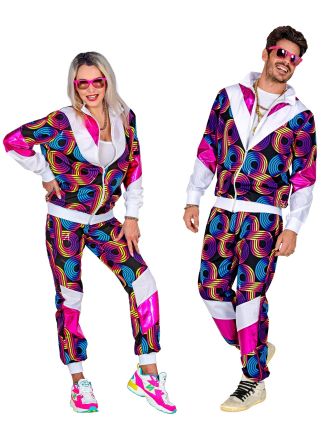 Fout trainingspak 80's disco print 2dlg.