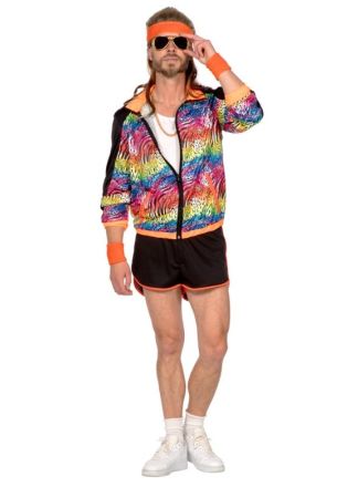 Heren trainingspak kort multi color 2dlg