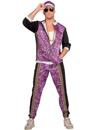 Heren trainingspak panter purple 2dlg.