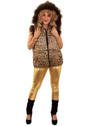 Bodywarmer met panterprint