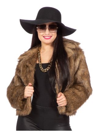 Kort bontjasje bruin gemeleerd