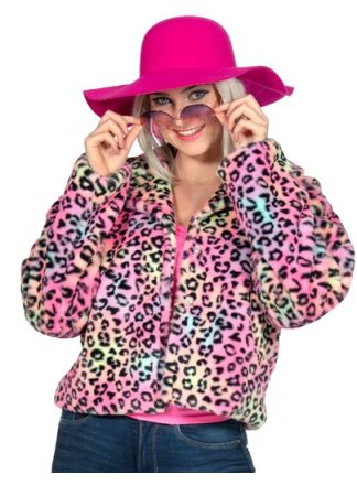 Kort bontjasje panter RAINBOW