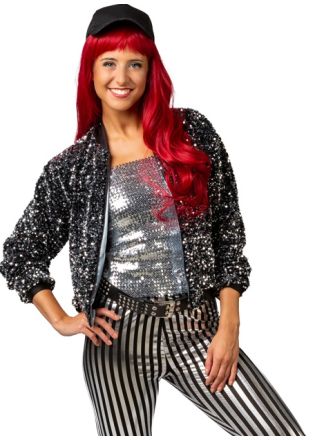 Pailletten jasje zilver