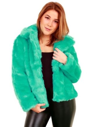 Nep bontjas Turquoise