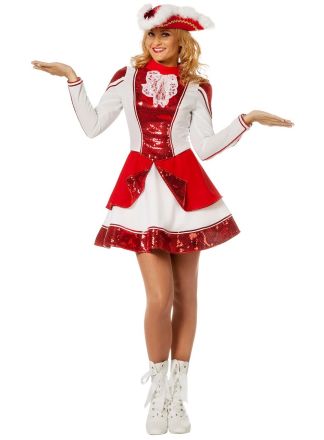 Dansmarieke rood-wit deluxe 1dlg.