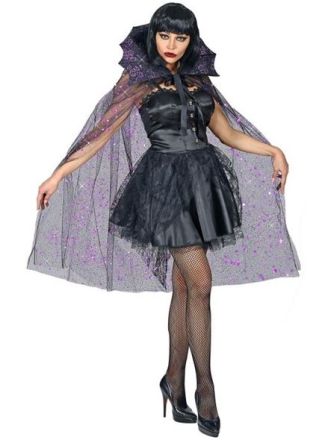 Gothic glitter tule cape 110cm.