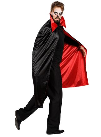 Halloween Dracula cape zwart-rood