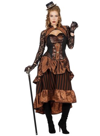 Steampunk Victoria jurk 1dlg.