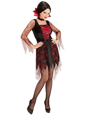 Spiderweb vampier jurkje 2dlg.