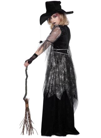 Heksen jurk "Spider" 1dlg. (exclusief heksenmuts)