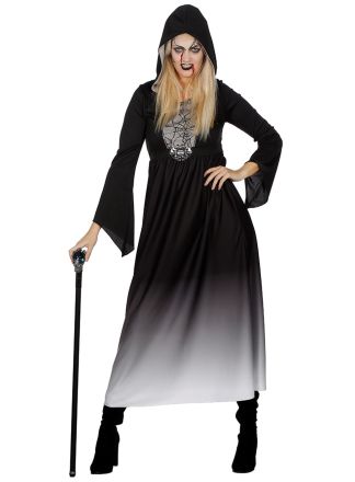 Halloween jurk met capuchon 1dlg.