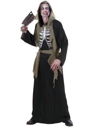 Zombie met hologram skeletten borstkas 2dlg.