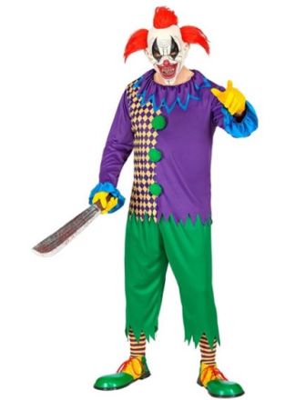 Halloween pak Evil jokerclown 4dlg. excl masker