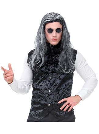 Gothic vest zwart met jabot