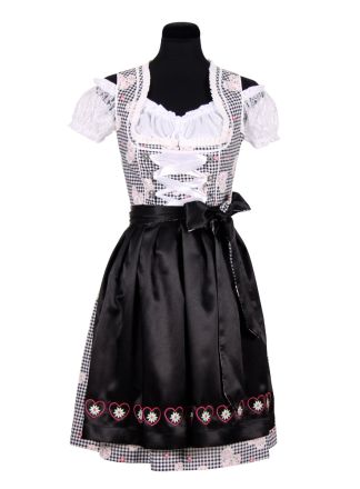 Luxe Dirndl jurk 2dlg.zwart OP=OP