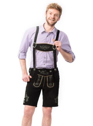 Lederhose Gustav zwart