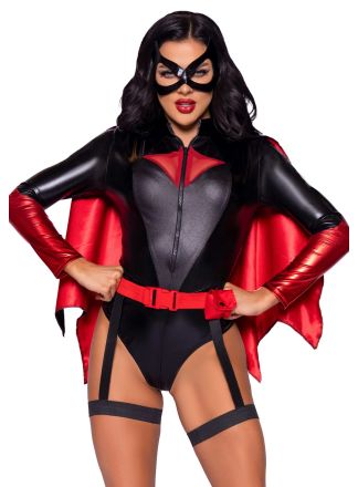 Leg Avenue Kostuum Bat Woman Bodysuit 4dlg.