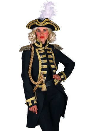 Dames carnavalsjas "Lucretia" zwart