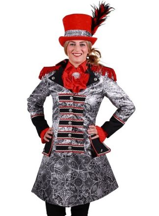 Dames carnavalsjas Sparkle zilver