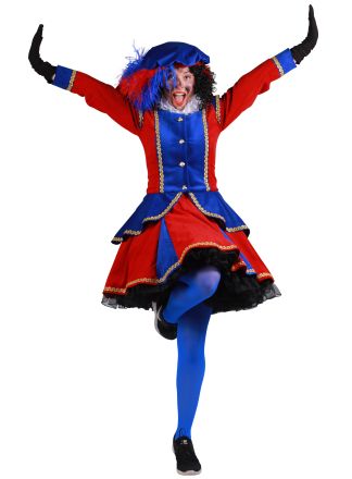 Damespiet "Madrid" rood-blauw