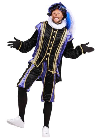 Pietenpak velour met cape paars