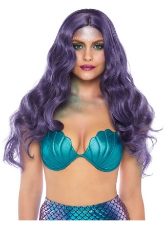 Leg Avenue pruik  Mermaid paars