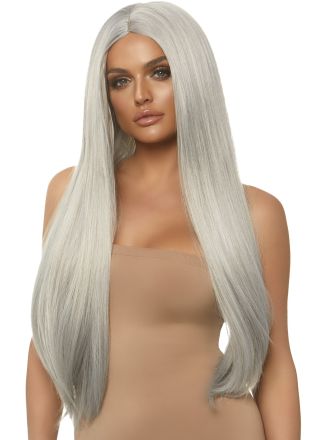 Legavenue pruik long straight grey