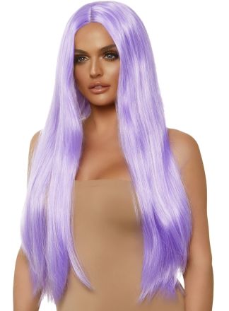 Legvenue pruik long straight lavender