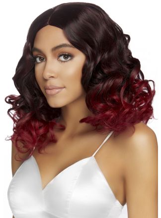 Leg Avenue pruik Curly bob Burgundy