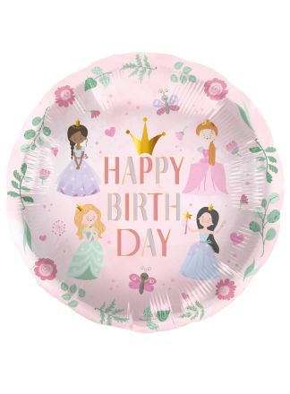 Folieballon Birthday Princess 45cm. (Excl helium)