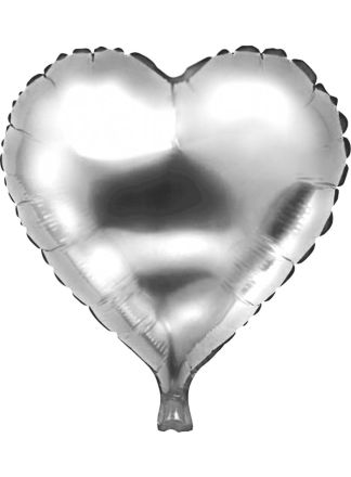 Folie ballon hart zilver 46x49cm (excl helium)