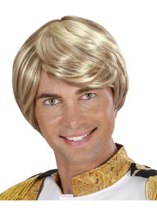 Blonde herenpruik charming
