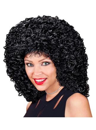 Krullen pruik "Gabrielle" zwart