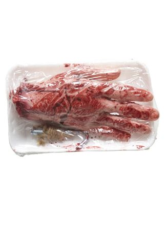 Packaged bloody hand 21cm.